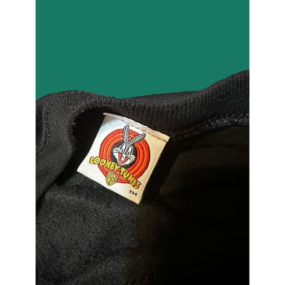 Taz Football Sweatshirt Vintage 90s Looney Tunes Warner Bros Made In USA L/XL - Picture 4 of 5